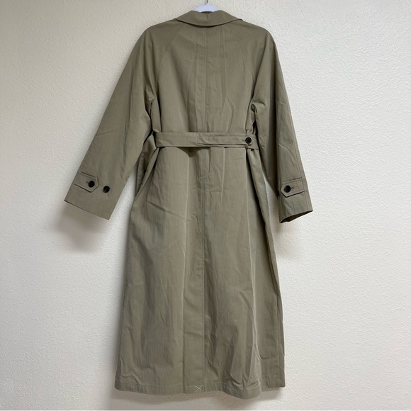 Madewell Single Breasted Trench Coat in Heritage Khaki Tan Size Small NWT - Picture 11 of 15